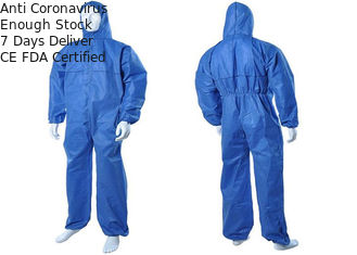 CE अनुमोदित डिस्पोजेबल Coverall सूट, लौ Retardant डिस्पोजेबल Coveralls