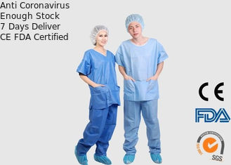 डस्ट प्रूफ डिस्पोजेबल मेडिकल स्क्रब्स, एंटी ब्लड डिस्पोजेबल डेंटल गाउन