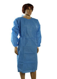 Knitted Cuff Disposable Surgical Gown , Disposable Waterproof Clothing
