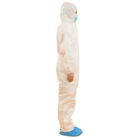 White Non Woven Surgical Gown , Disposable Hooded Coveralls Free Sample