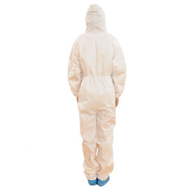 White Non Woven Surgical Gown , Disposable Hooded Coveralls Free Sample