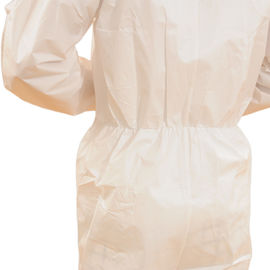 White Non Woven Surgical Gown , Disposable Hooded Coveralls Free Sample