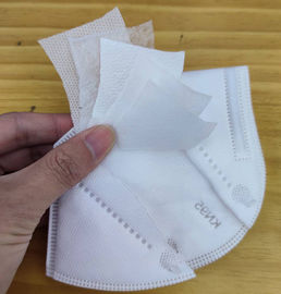 Folding FFP2 Respirator Mask White Color For Electronic Manufacturing