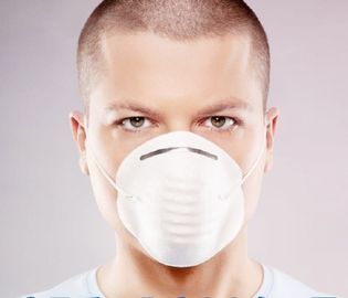 Cup Shaped FFP2 Face Mask , Dust Protection Mask With Elastic Earloop