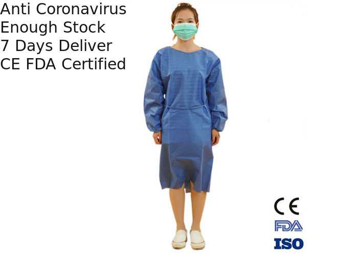 High Protective Disposable Medical Gowns With S-5XL Size And Elastic Wristband