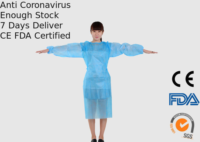 Green Color Disposable Surgical Gown WITH PP Coated PE Material