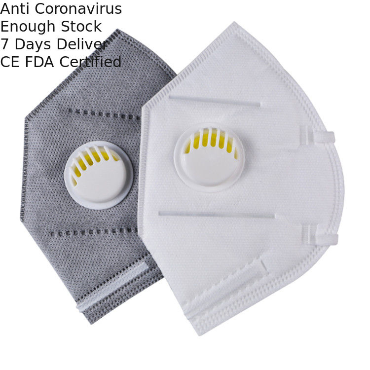 Folding FFP2 Respirator Mask White Color For Electronic Manufacturing