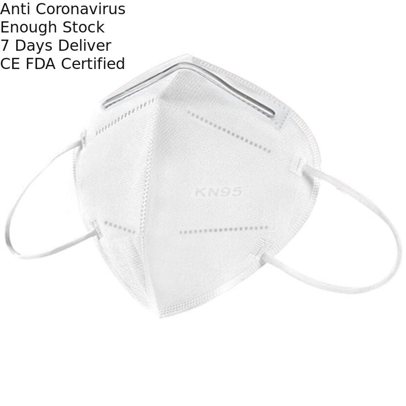 PM 2.5 Protection Folding FFP2 Mask White Color Fold Ffp2 KN95 Mask